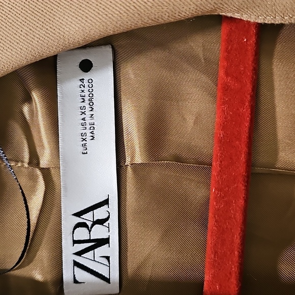 Zara Coat Flowing frock trench coat long jacket sz XS - Picture 12 of 12